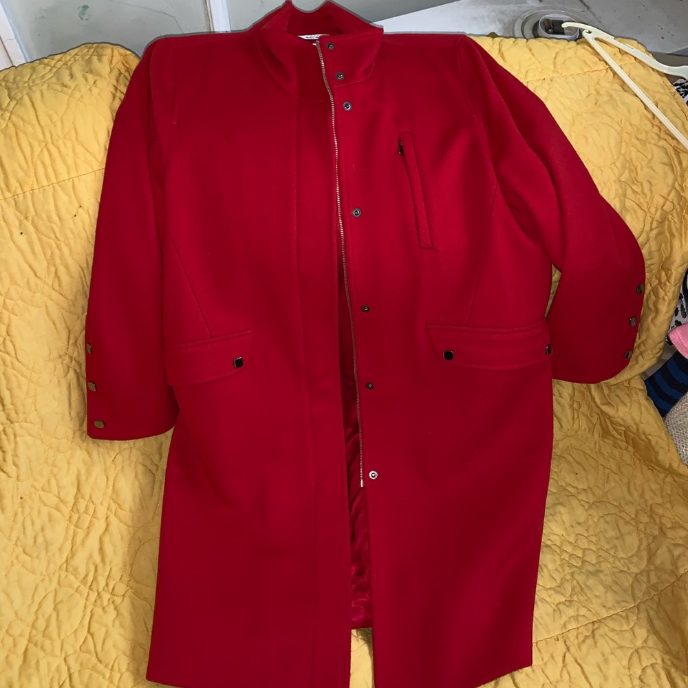 Talbots 100% wool Medium/Large red jacket size 14